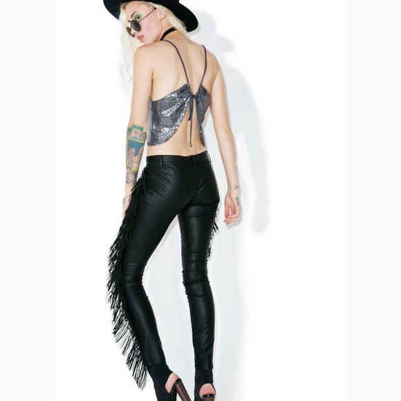 One Teaspoon Pants - NWT One Teaspoon Vegan Faded Love Fringe Pants XS